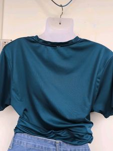 Blue Jean Shorts &amp; Teal Top Set