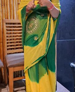 Nazmin Chiffon Sari ...With Chicken Work Blouse