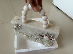 Marble White Clutch