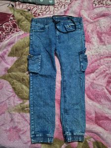 Boys Blue Denim Joggers