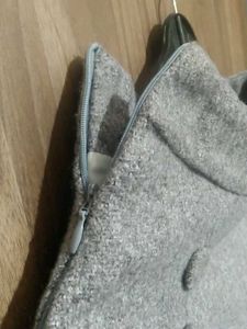Gray Pleated Mini Skirt