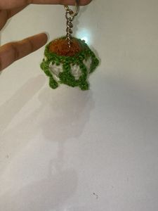 Crochet Melon Keychain