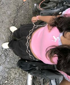 Pink Lace Trim Crop Top