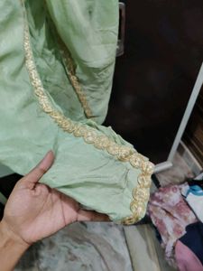 Fluorescent Dhoti Salwar With Golden Border