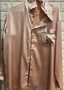 Rose Gold Satin Pajama Set