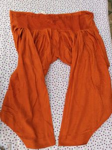 white and orange suit set