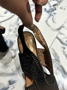 Black Suede Block Heels