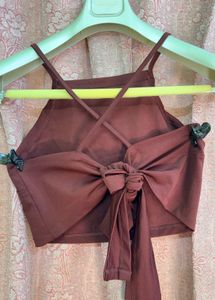 Cute Brown Crop Top