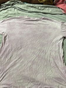 Trendy Light Purple ‘Gorgeous’ Printed T-Shirt – S