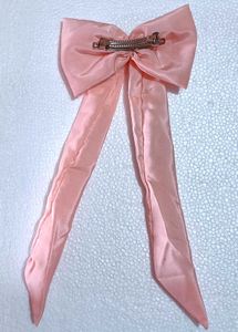 Peach Pearl Hair Bow
