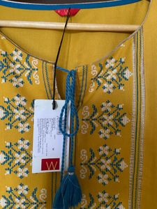 W Women’s Mustard Yellow Kurta (18)xxxl