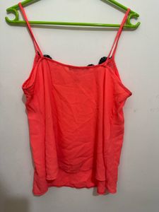 Poshmark Fluorescent Slip Top With Lace