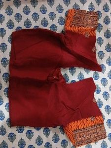 Maroon Kurta with Embellishments
