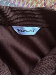 Brown Corduroy Long Sleeve Top