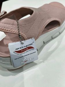 Pink Knit Open-Toe Sandals
