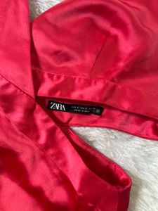 Zara Hot Pink Cutout Dress