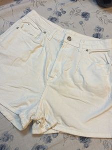 White Denim Shorts