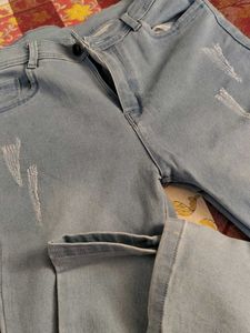 Light Blue Distressed Jeans