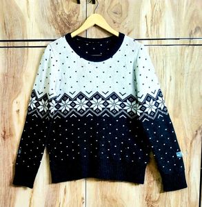 Patterned Knit Sweater size-38-40