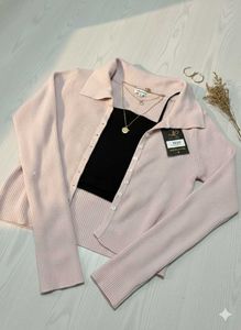 Pink Knit Cardigan
