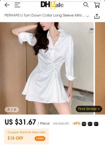 White Satin Shirt Dress 👗