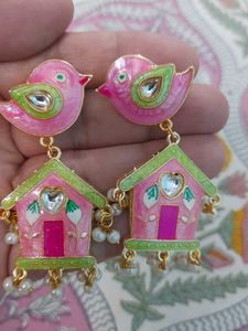 Birdhouse Dangle Earrings