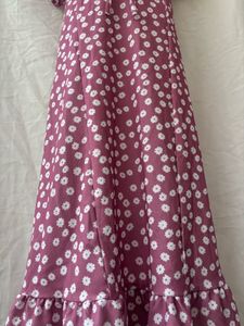 Pink Floral Dress - S