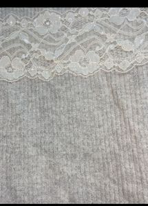 Ribbed Lace Top