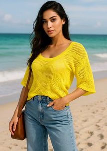 Pinterest Yellow Knit Top D