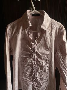 Nicole Pink & Grey Striped Long-Sleeve Shirt