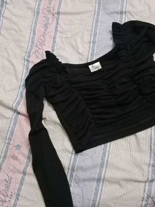 Black long sleeve top