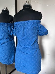 Zara Blue Cotton Dress