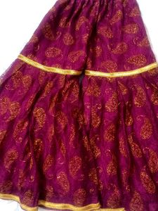 Purple-Blue Paisley Gharara Set