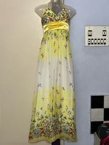Pintrest Padded  Floral Maxi Dress