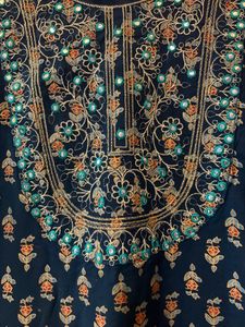 Turquoise Blue Long Kurti