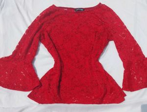 Red Lace Top