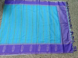 Like New Purple And Aqua Blue Joint Saree