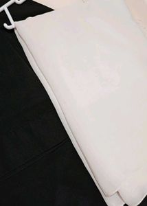 Black &amp; White Stripe Abaya