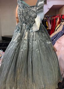 Elegant Grey Embellished Gown