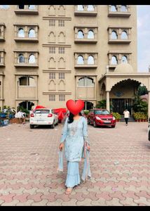 Sky Blue Kurta Set sharara se