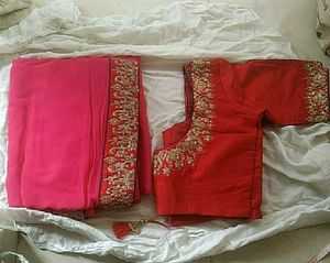 Saree With Stitched Blouse