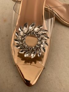 Rose gold transparent heels❤️