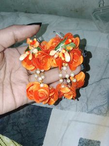 Floral Drop Earrings, (handmade)