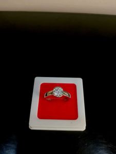 Gents Diamond Ring Pure Silver