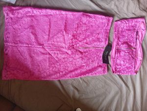 Tokyo Talkies Pink Strapless Co-Ords