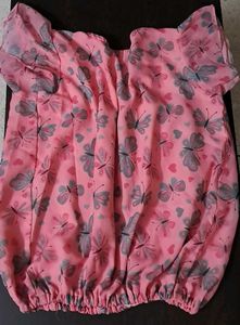 Charming Butterfly Print Girls&#39; Top