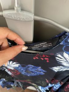 Zara Print Peplum Top, Used Only Once