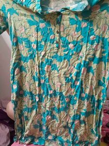 Floral Print Casual Kurti