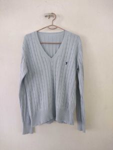 Baby Blue V Neck Jumper