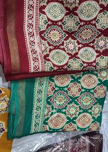 Ajrak saree